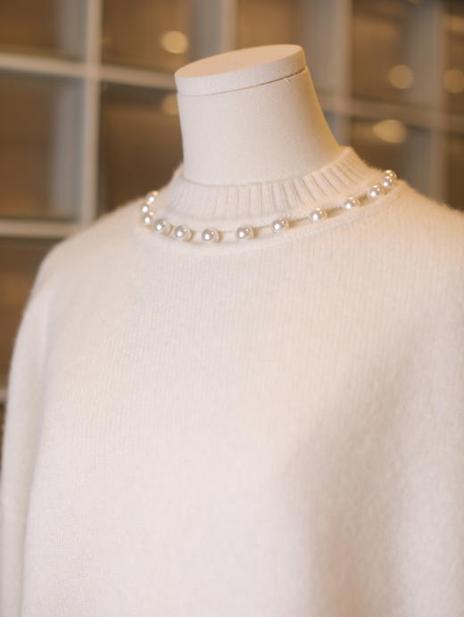 MAISON COVET 纯山羊绒珍珠领上衣 商品图1