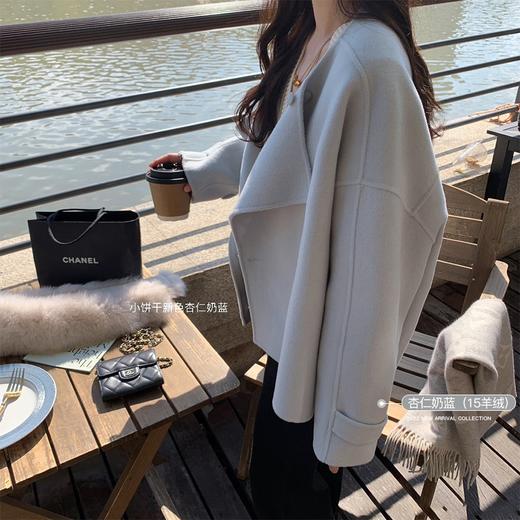 金蘑菇菇 wuli小饼干/ 新色上线 小个子简洁洋气设计感短款大衣 商品图2