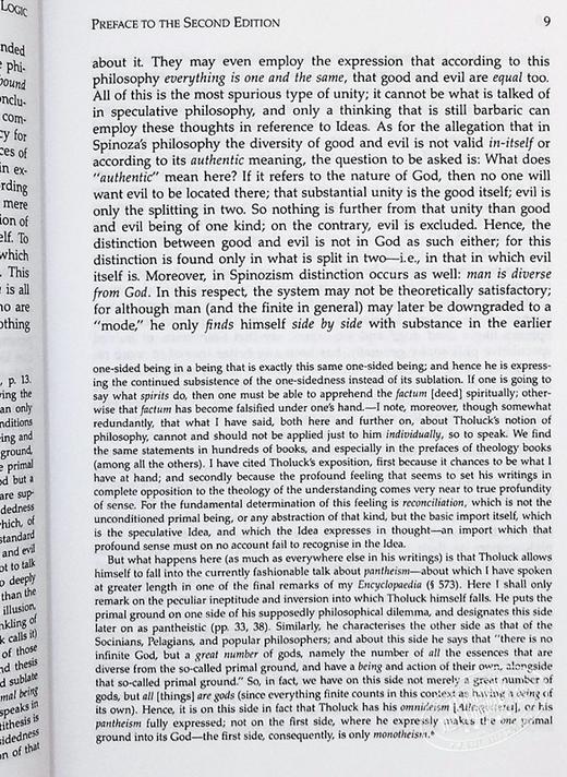 【中商原版】小逻辑 黑格尔 英文原版 G W F HegelThe Encyclopaedia Logic Part I of the Encyclopaedia 商品图7