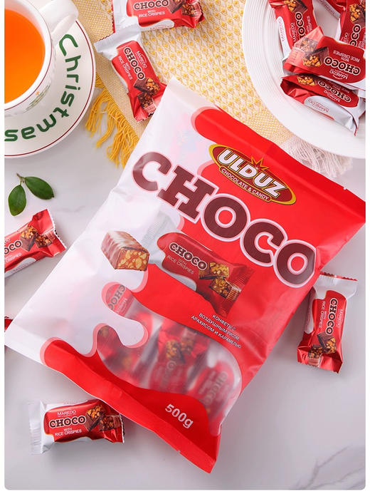 拉迈尔牌巧克力花生爆米花夹心糖500g 商品图0