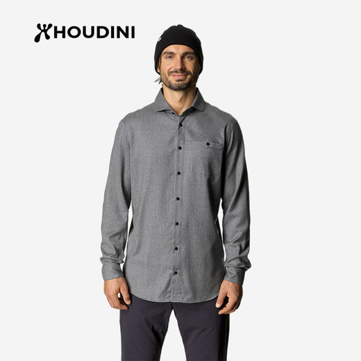 HOUDINI胡丁尼 Desoli Shirtdi 迪索丽 男款美利奴羊毛长袖衬衫820009 商品图2