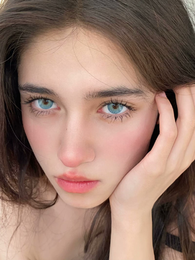 hushlens 布拉格绿/诺曼底蓝14.2mm  年抛 含硅水凝胶