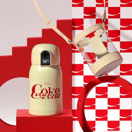 可乐款智能保温杯黄色 商品图2