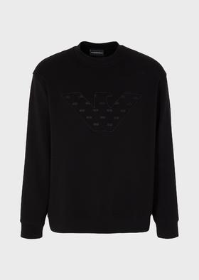 【双十一限时折扣】【1F】EMPORIO ARMANI 大廓形鹰标刺绣卫衣