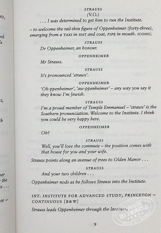 【中商原版】奥本海默 电影剧本书 克里斯托弗 诺兰执导电影 原子弹之父	Oppenheimer 英文原版 Christopher Nolan 电影小说 商品图7