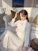 张心子【香颂白茶】温柔风法式加绒连衣裙女秋冬新款仙气裙子长裙 U2310154 商品缩略图0