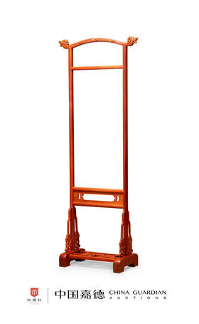 红桥红  家具严选  缅甸花梨（大果紫檀）【170灵芝如意 衣帽架】