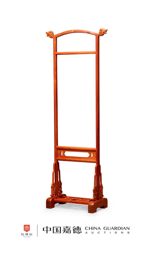 红桥红  家具严选  缅甸花梨（大果紫檀）【170灵芝如意 衣帽架】 商品图0