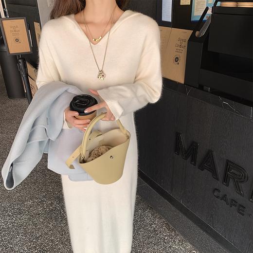 金蘑菇菇  浣熊连帽op / 休闲甜 针织连衣裙 搭配大衣 皮草好搭档 商品图0