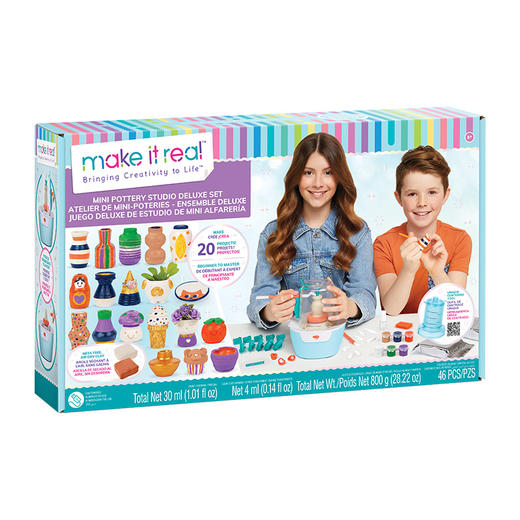 make it real美益睿 迷你陶艺工作室DIY玩具套装豪华版MIRC1830 商品图0