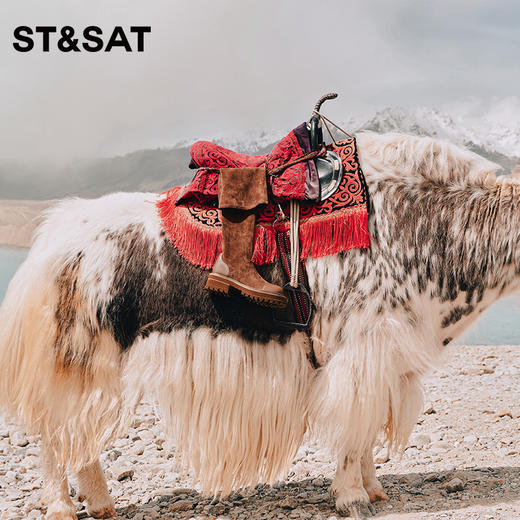 星期六优雅过膝弹力瘦瘦靴靴SS34117655 商品图3