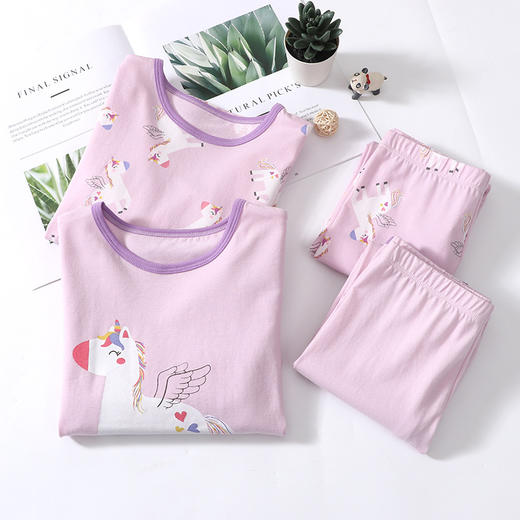 110-170莱卡棉中大童秋衣秋裤内衣套装A类 商品图1