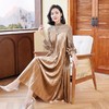 XSL S3346丝绒连衣裙妈妈秋冬装百褶裙 商品缩略图3