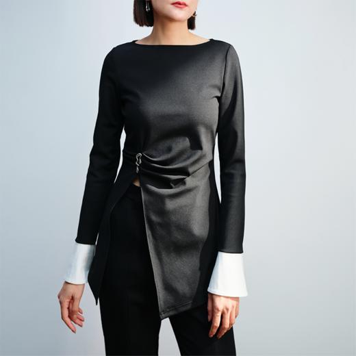 LIYIHAN 开叉收腰上衣 Y234S12490 商品图0