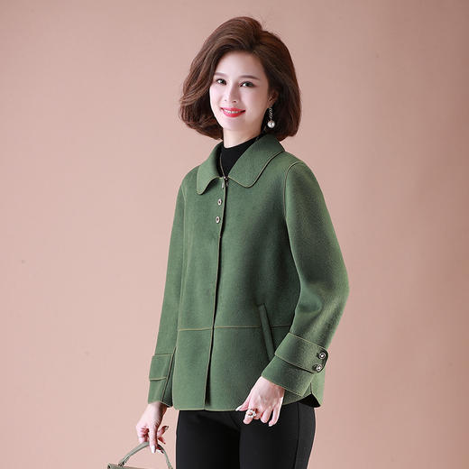 妈妈外套秋冬新款中年女士，小个子妈妈毛呢上衣HF-FCD507 商品图2