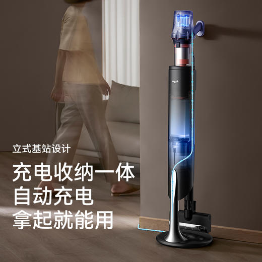 德尔玛T30Station绿光吸尘器家用大吸力无线全自动集尘懒人吸尘机 商品图3
