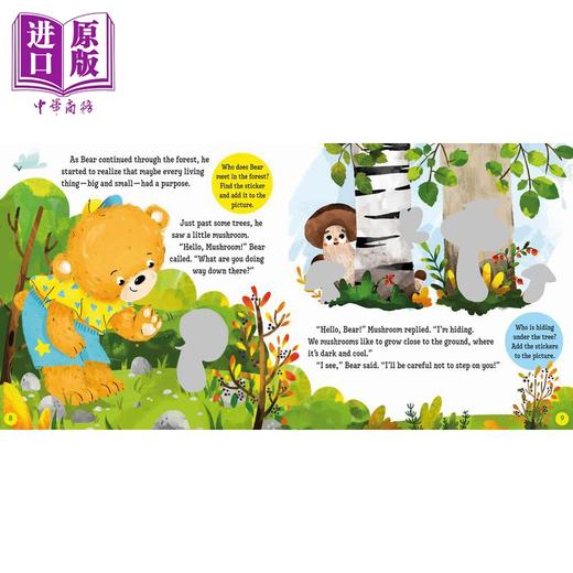 【中商原版】关爱自然 熊熊篇 Bear Cares for Nature 英文原版 儿童绘本 动物故事图画书 贴纸故事书 亲子绘本 进口读物3-6岁 商品图2
