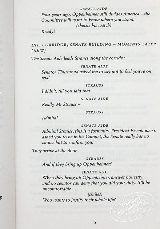 【中商原版】奥本海默 电影剧本书 克里斯托弗 诺兰执导电影 原子弹之父	Oppenheimer 英文原版 Christopher Nolan 电影小说 商品图5