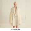 JUDYHUA 可拆卸廓形拼接毛呢大衣 商品缩略图0