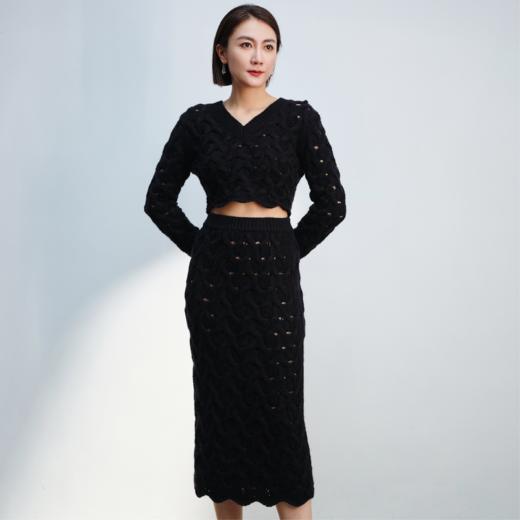 LIYIHAN 绞花毛衫上衣 Y234M12290 商品图2