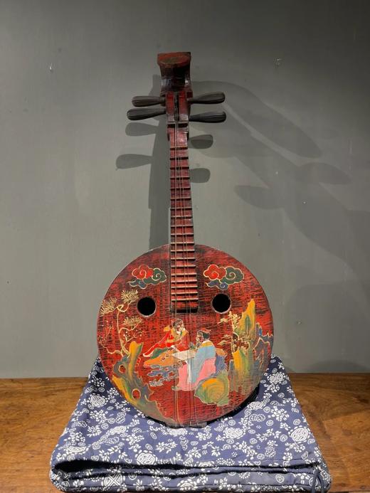 彩绘高仕图古式“阮咸”四弦琴，顺丰包邮 商品图0