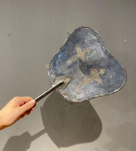 鎏金银如意云凤鸟纹长柄扇，顺丰包邮