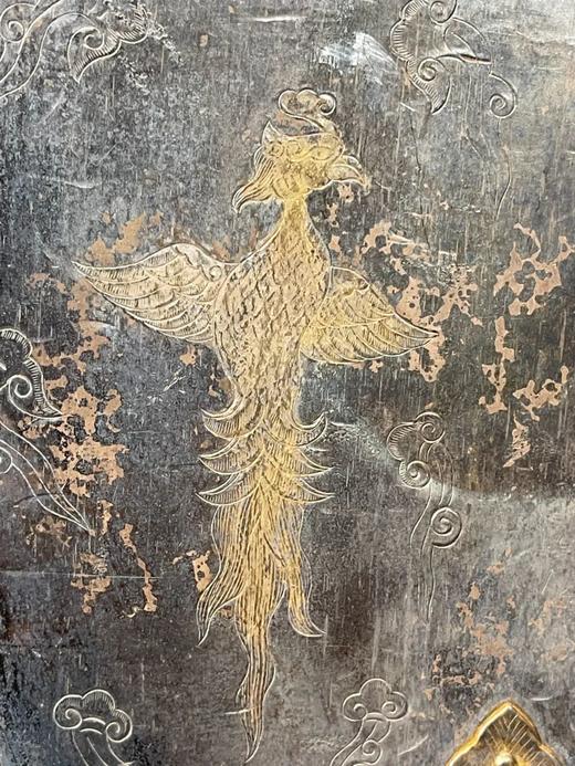 鎏金银如意云凤鸟纹长柄扇，顺丰包邮 商品图14