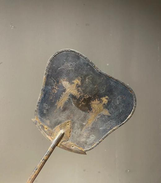 鎏金银如意云凤鸟纹长柄扇，顺丰包邮 商品图5