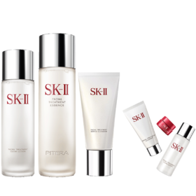 4979006100198 SK-II 神仙水清莹露洁面修护屏障护肤品套装补水保湿紧致抗初老节日礼盒  水230m+露160ml+洁面120g