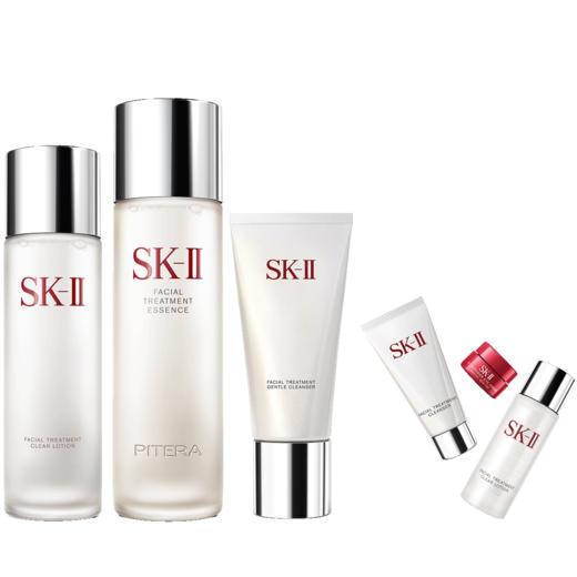 4979006100198 SK-II 神仙水清莹露洁面修护屏障护肤品套装补水保湿紧致抗初老节日礼盒  水230m+露160ml+洁面120g 商品图0