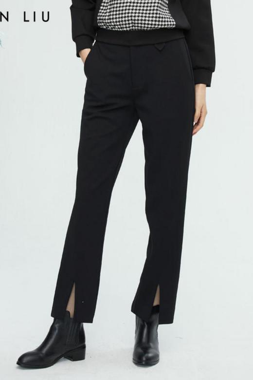 VIVIAN LIU薇薇安刘R2345007秋女装新款斜插兜前脚口高开叉长裤 商品图2