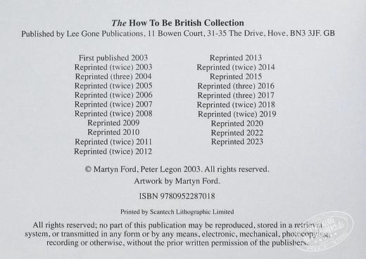 【中商原版】如何成为一名英国人 英文原版 The How to be British Collection Martyn Alexander Ford 人文社科绘本 商品图3