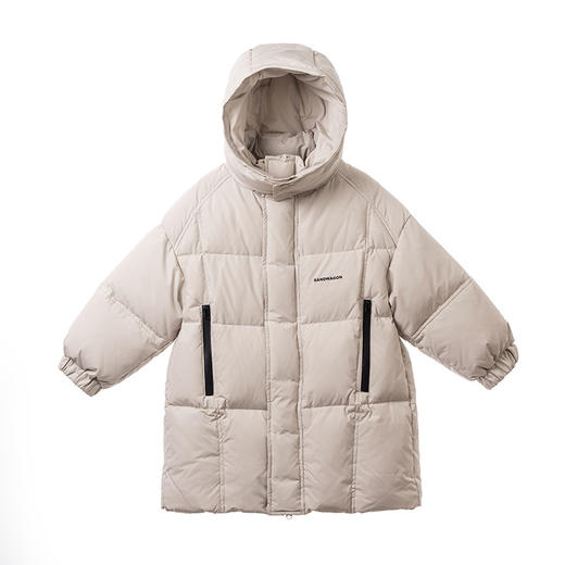 「三色可选！长款羽绒服」呦奇2023冬季新款韩版男女童御寒童装外套时尚保暖长款儿童羽绒服 商品图4