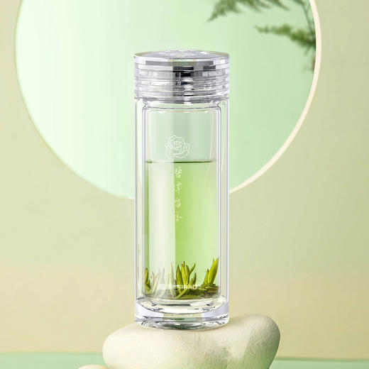 思宝旗舰店碧潭留香双层玻璃杯办公杯便携车载礼盒包装 商品图1