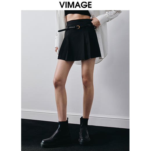 VIMAGE纬漫纪秋季新款黑色下装V2006614 商品图0