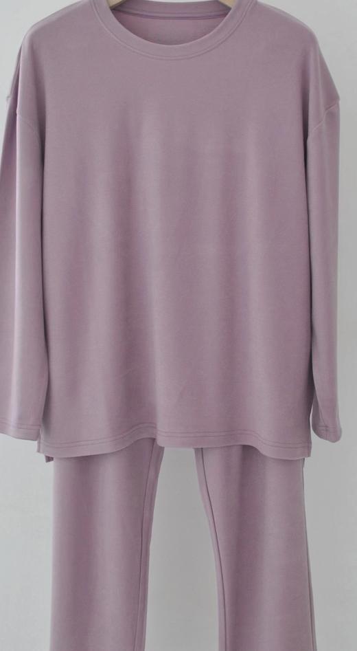 FF竹纤维女士罗纹山茶油圆领长袖家居套221 商品图1