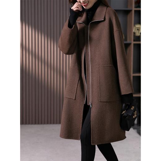 原形赫本风高端羊绒双面呢大衣女2023秋冬新款韩版羊毛毛呢外套 商品图0