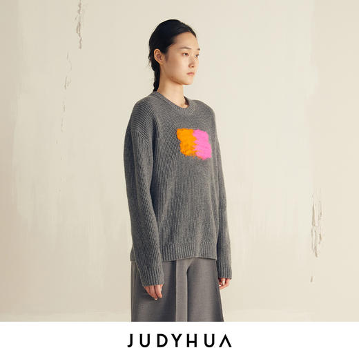 JUDYHUA 毛毡宽松针织衫 商品图1
