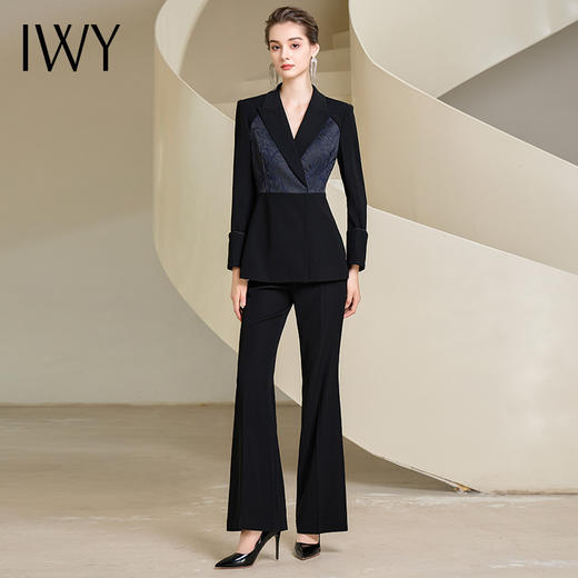 IWY/高端设计感职业西装套装女秋冬款阔腿裤商务西服正装233019C1+P3 商品图1