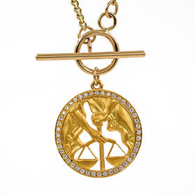 十二星座·天秤座 18K金钻石项链