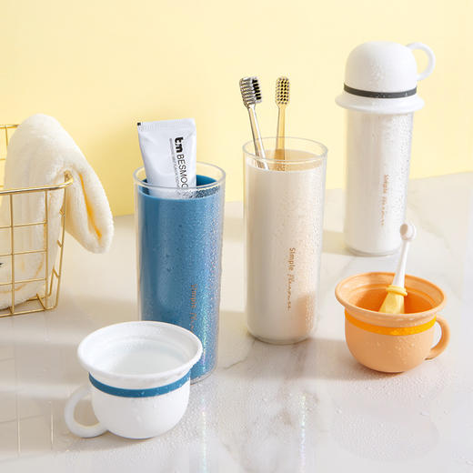 （春艺）三合一旅行漱口杯家庭套装便携式洗漱杯-M仓 商品图1