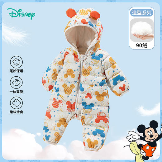 婴儿连体衣羽绒服男女童宝宝秋冬装抱衣哈衣卡通爬服234L956
 商品图5