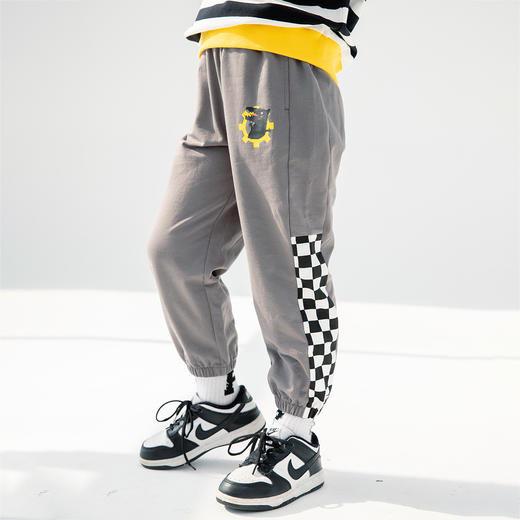 贝贝怡中大童休闲长裤男童裤子春秋新款宽松中大童运动裤儿童长裤 商品图4