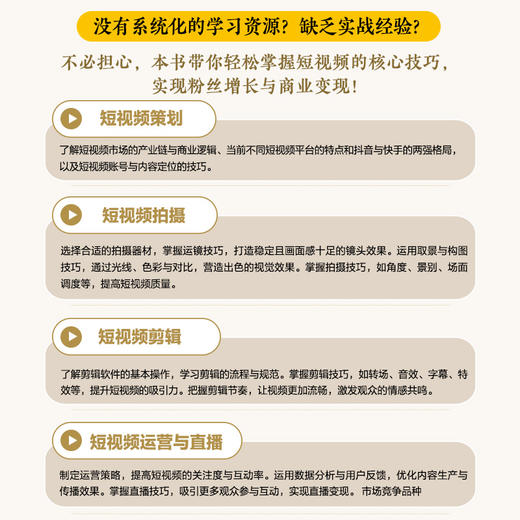 短视频创业一本*够 策划拍摄剪辑运营直播 短视频vlog剪辑策划新媒体运营拍摄剪辑后期直播自媒体营销变现 商品图2