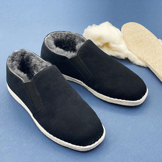 内联升男鞋秋冬千层底棉鞋羊毛巾舌棉边鞋8537A 商品图2
