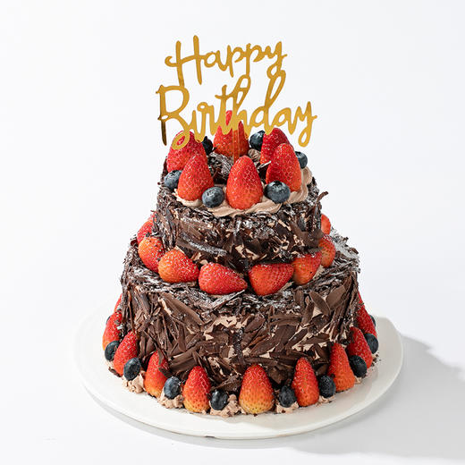 【黑巧爱好者推荐】森林小红帽6+4英寸双层爆款下午茶，浓郁黑巧搭配多汁草莓和酸甜黑樱桃酱，酸酸甜甜！（赣州幸福西饼） 商品图1