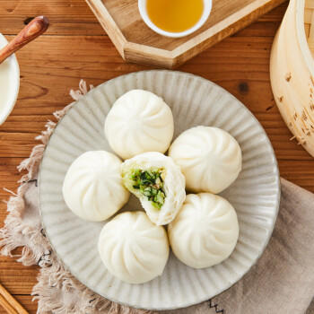 避风塘香菇菜包840g/24只素包子港式早茶点心速冻早餐食品半成品早饭 商品图3