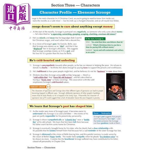 【中商原版】英国CGP GCSE English Text Guide - A Christmas Carol includes Online Edition & Quizzes 商品图3