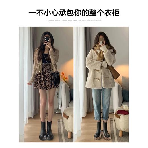 ZHR短靴女2023冬季新款厚底短靴复古英伦黑色酷感朋克切尔西短靴长筒靴 商品图13