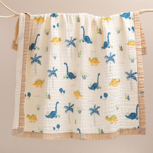 【亲肤透气！舒适好睡眠】纱布浴巾全棉加大婴儿盖毯，童被初生儿六层纱布新生儿包被，云朵般的柔软触感 如纱轻盈  温柔呵护宝宝娇嫩肌肤 商品图14